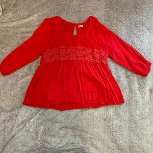Hollister coral blouse, size S
